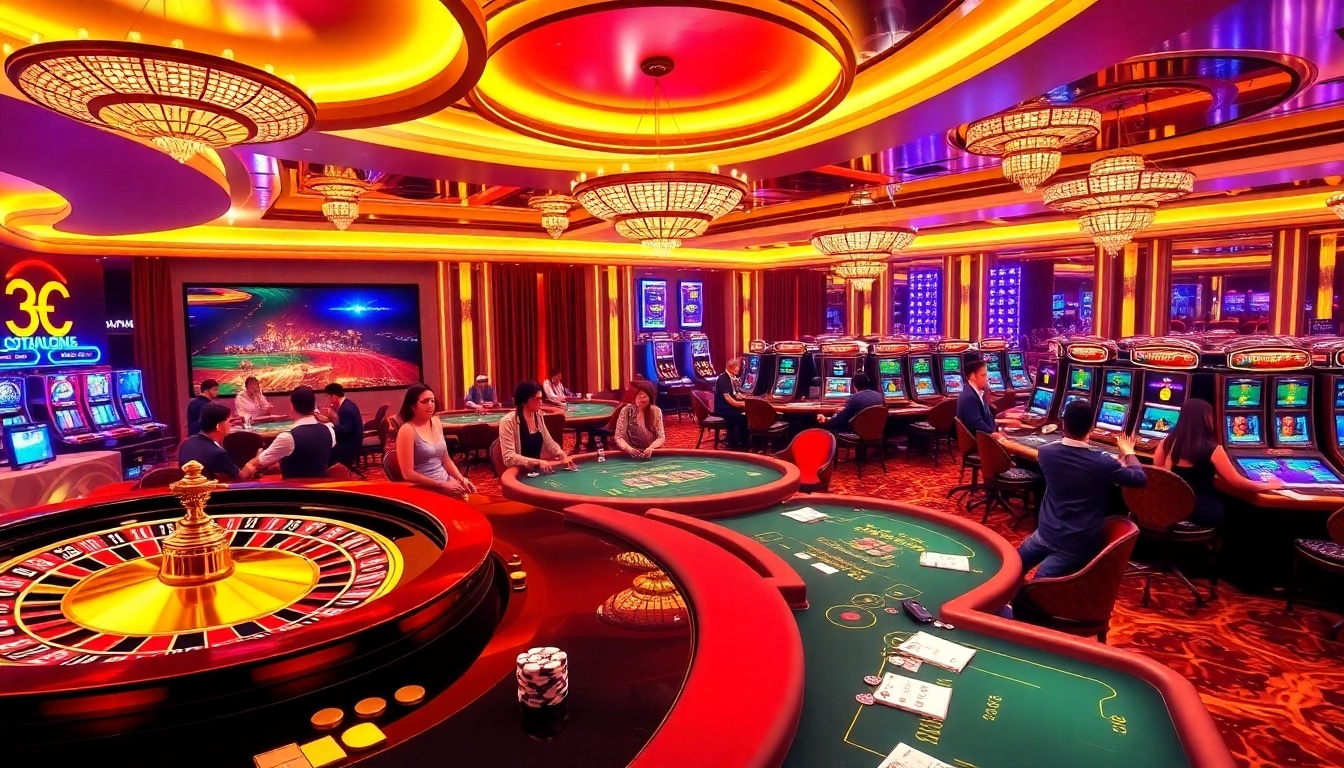 Experience thrilling gameplay at https://www.jun88.org/ with vibrant roulette and poker action in a luxurious casino.
