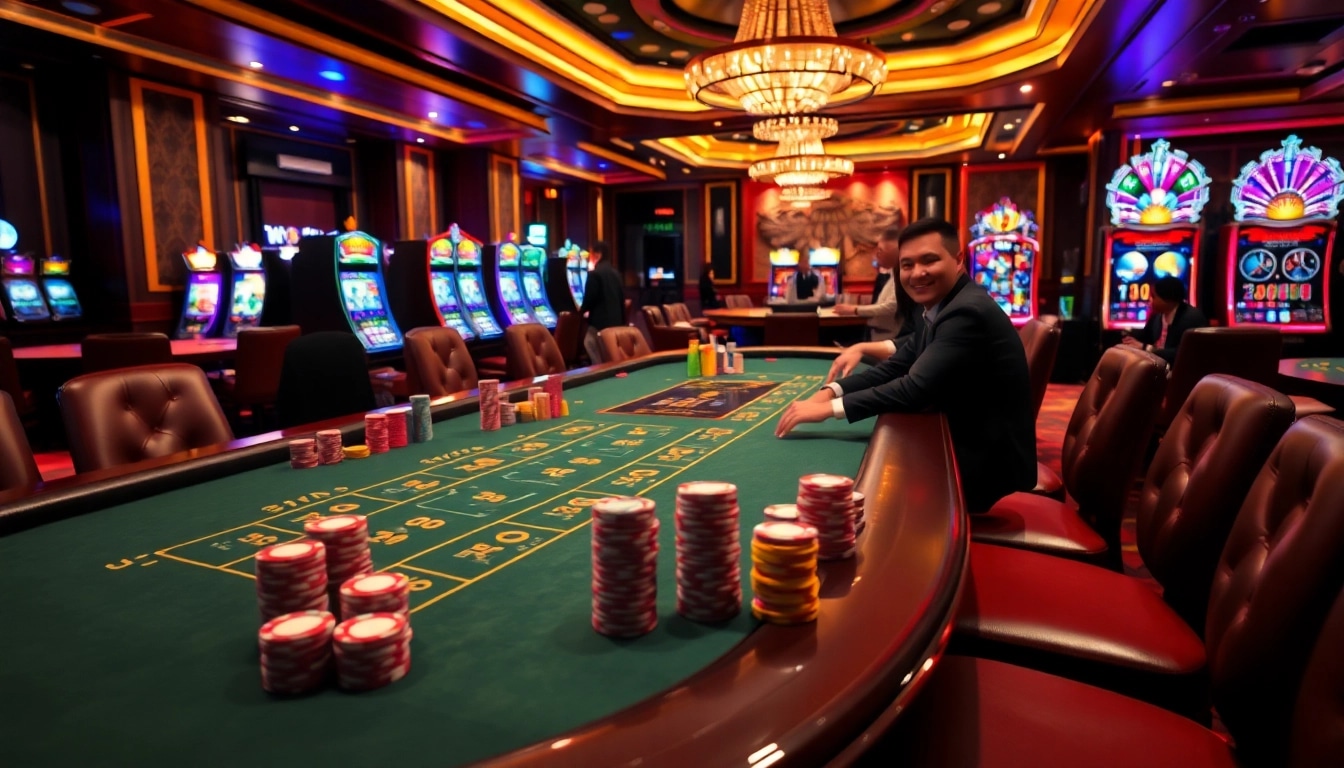 Experience the excitement of gaming at go88.family with thrilling casino tables and vibrant slot machines.