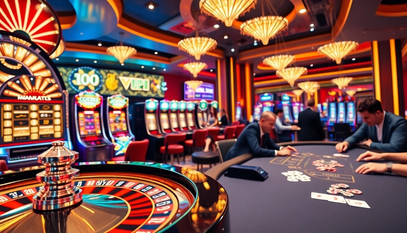 Players enjoying thrilling games at the casino, relishing the excitement of link red88 promotions.