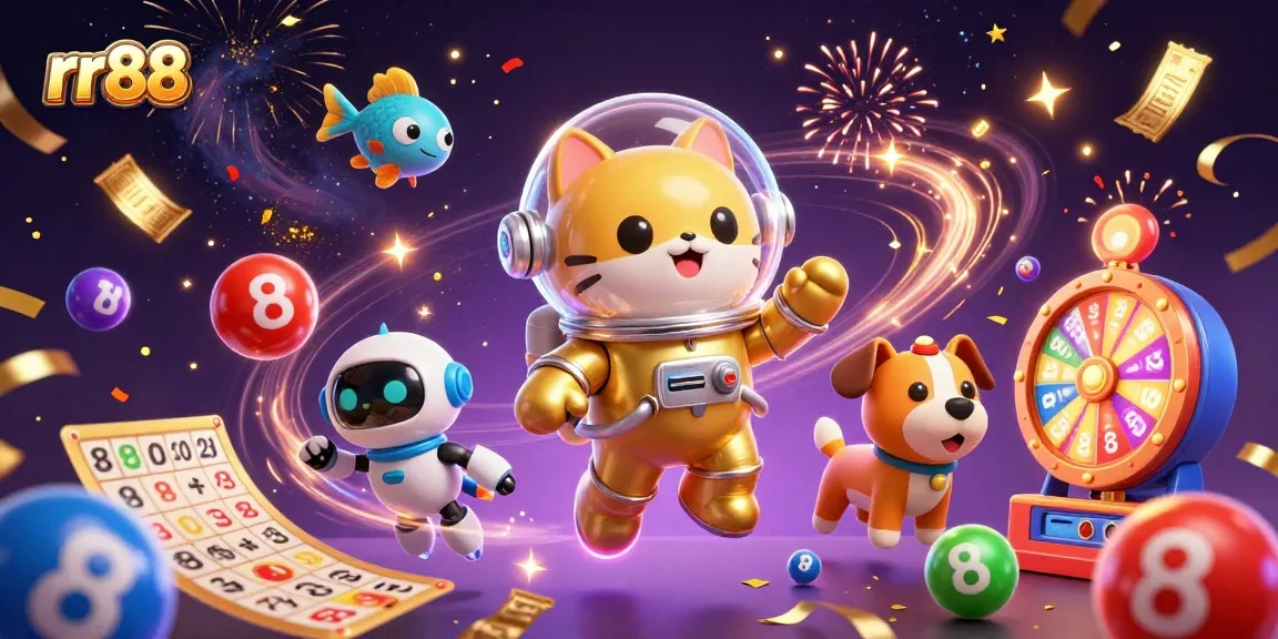 rr88 delivers a captivating experience with vibrant treasures in a magical casino scene