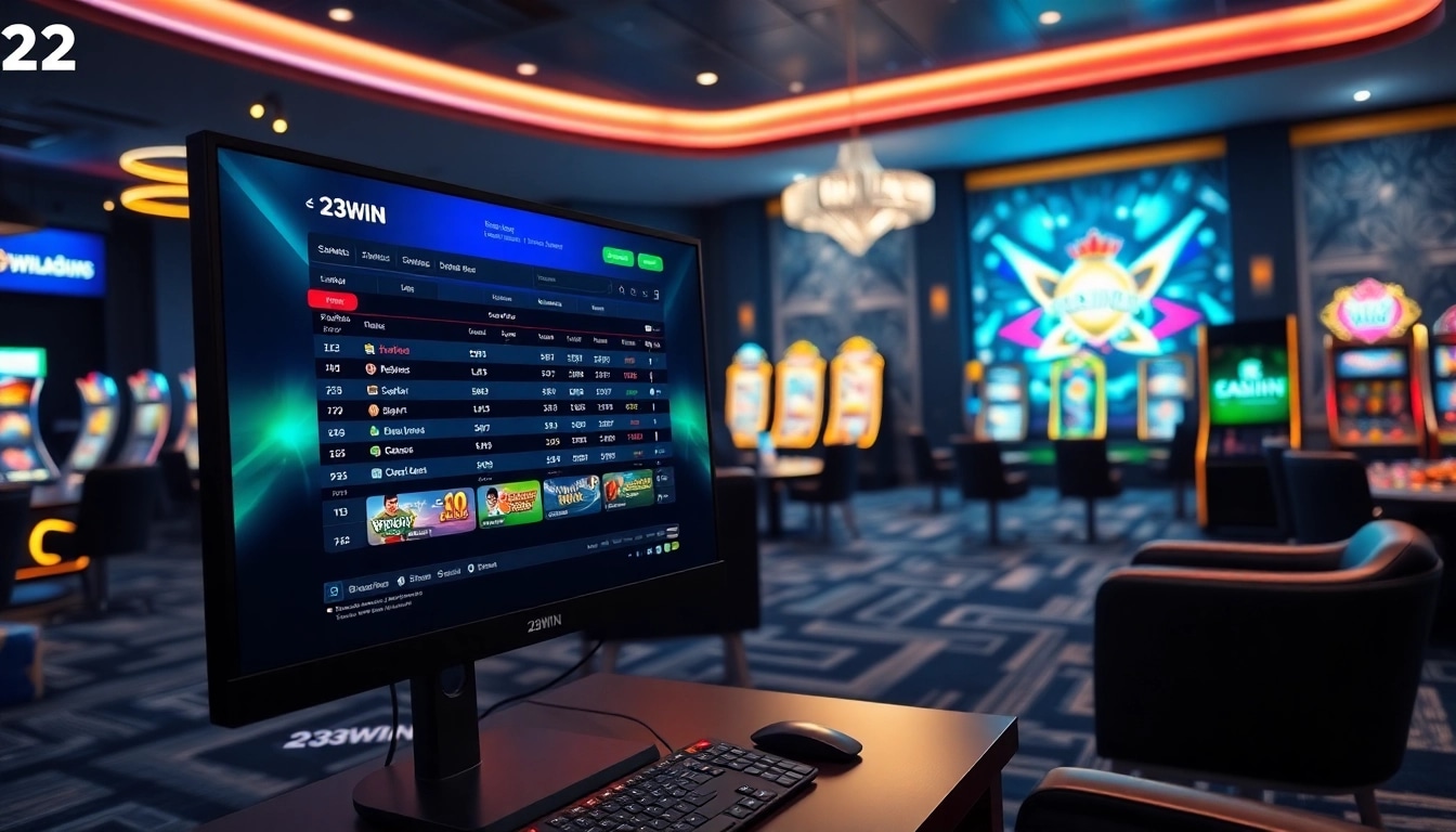 Experience the vibrant online gaming world of 23WIN with a modern betting interface.