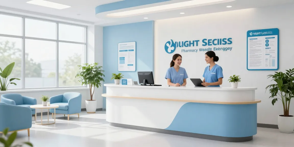 Pharmacy Weight Loss clinic with welcoming reception area, patient care services, and healthcare professionals.