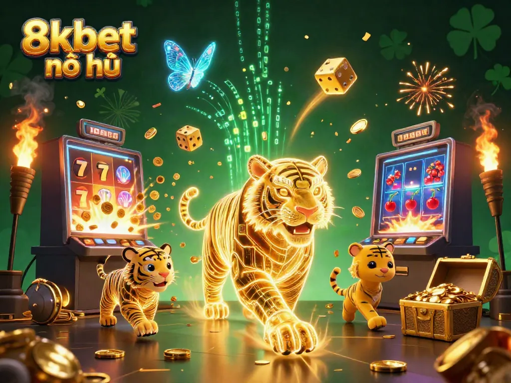 Experience 8xbet nổ hũ with vibrant jackpots and interactive gaming elements in a dazzling digital landscape.