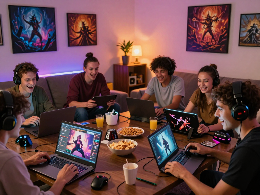 Engaging players enjoying real porn games in a lively gaming atmosphere