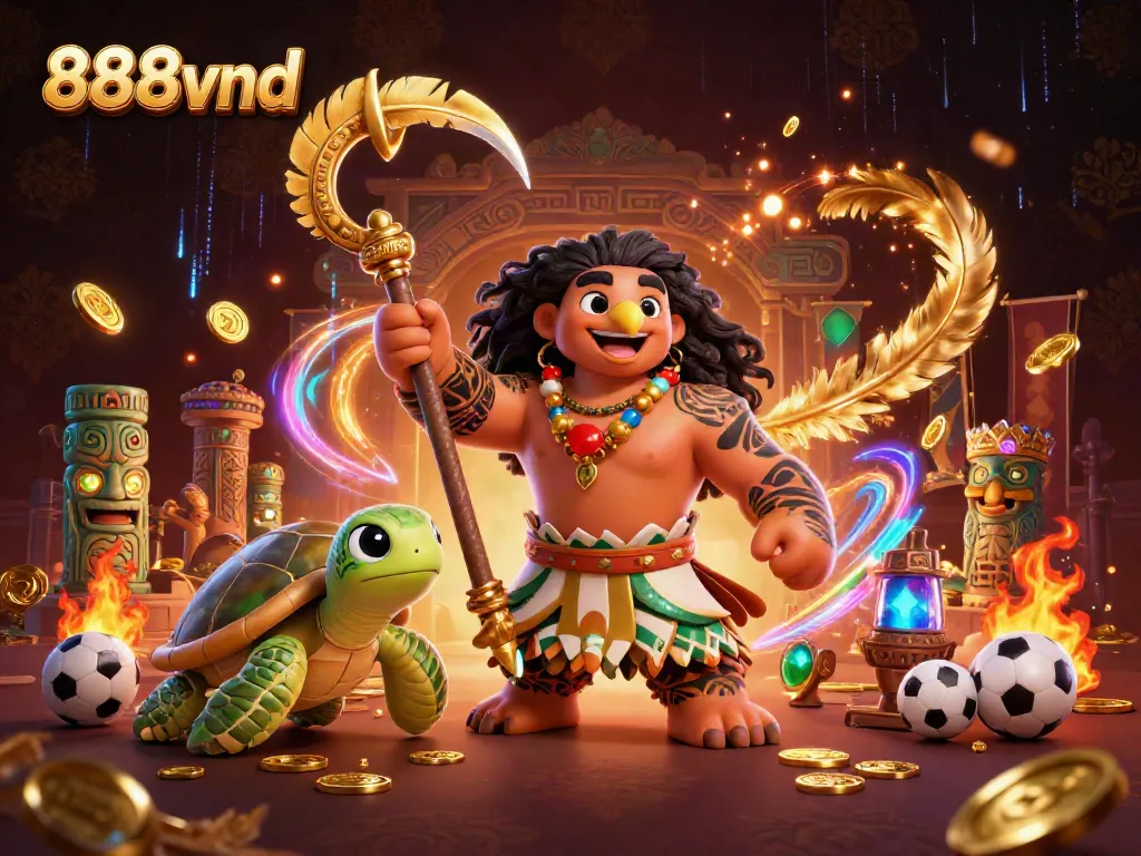 Engaging scene showcasing 888vnd's virtual casino experience with vibrant characters and dynamic betting elements.