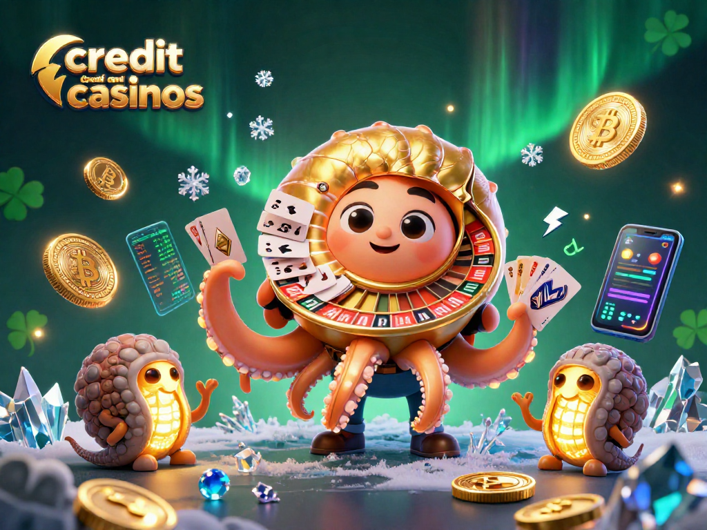Engage in exciting credit card casinos gameplay with multiple winning card hands and crypto elements.