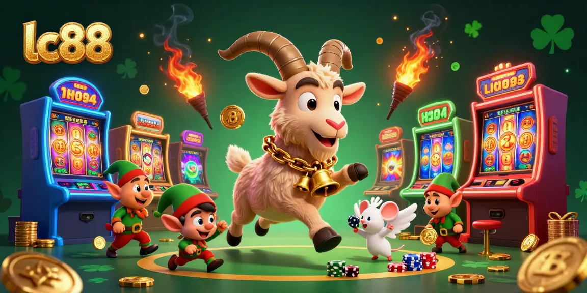 Engage in thrilling games at lc88 with cartoon characters in a vibrant online casino scene full of excitement.