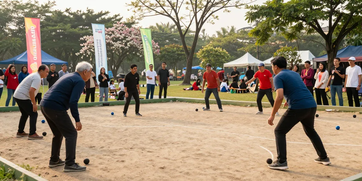 FOPI Kota Banjarbaru sports community engaging in a vibrant petanque match.