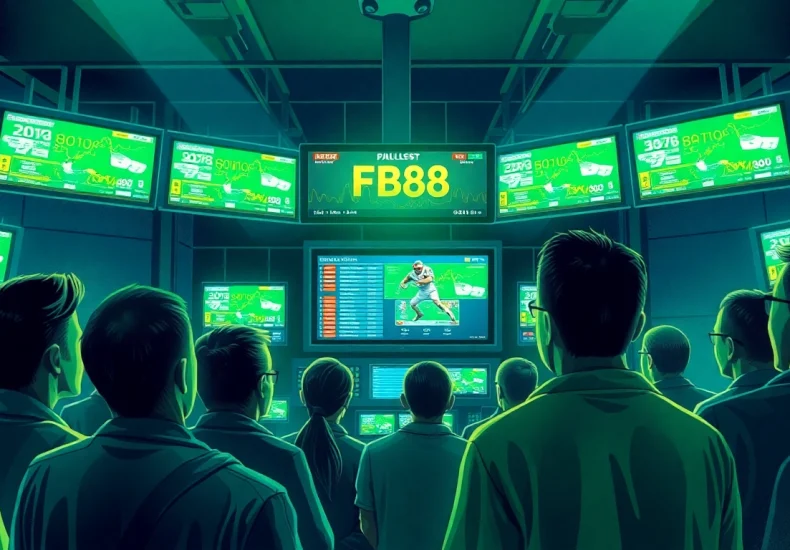 Experience the dynamic world of sports betting at fb88.com with vibrant interactions and high-tech kiosks.