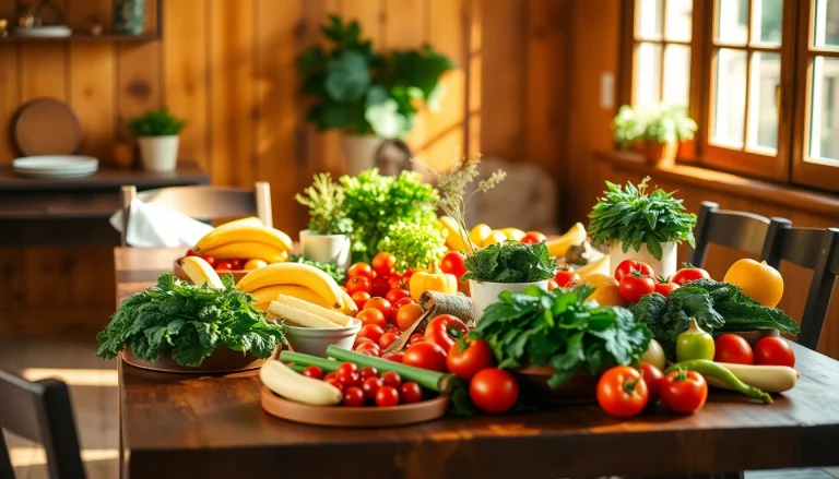 Enjoy a lavish spread of healthy food showcasing vibrant fruits and vegetables, promoting nutritious lifestyles.