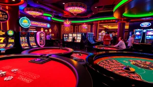 Experience thrilling casino gameplay alongside engaging hentai ai chat options, capturing the excitement of a vibrant gambling atmosphere.