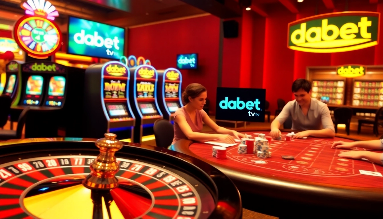 Experience the thrilling world of dabet tv with vibrant casino games, poker action, and roulette excitement.