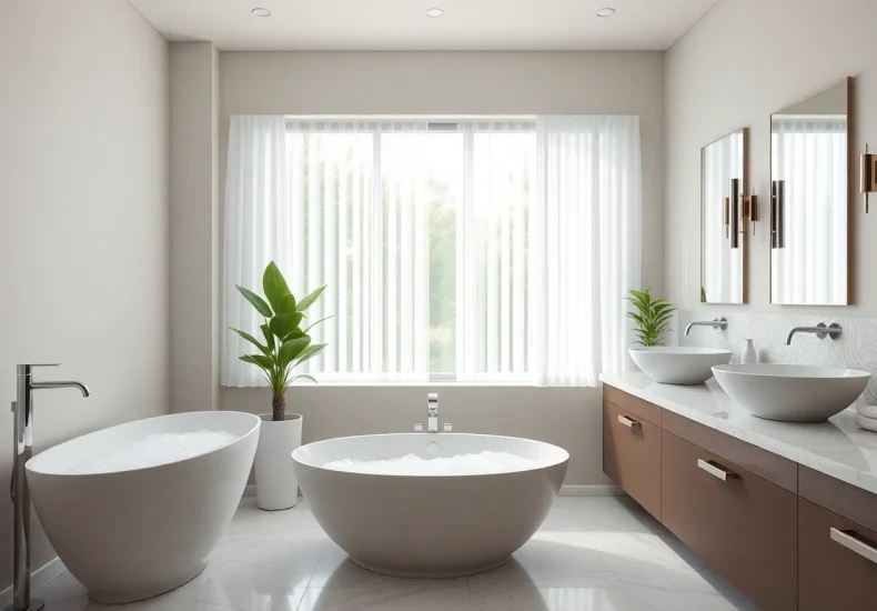 Transform your space with a luxurious bathroom remodeling featuring modern design and serene atmosphere.