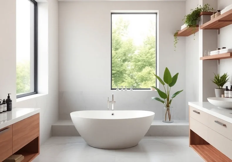 Transform your bathroom with expert Bathroom Remodeling showcasing modern design and inviting textures.
