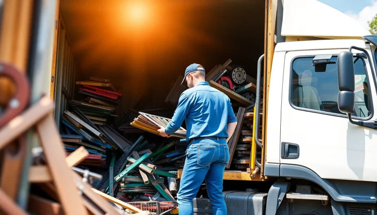 Efficient Schrotthändler Wuppertal transporting scrap metal for recycling.
