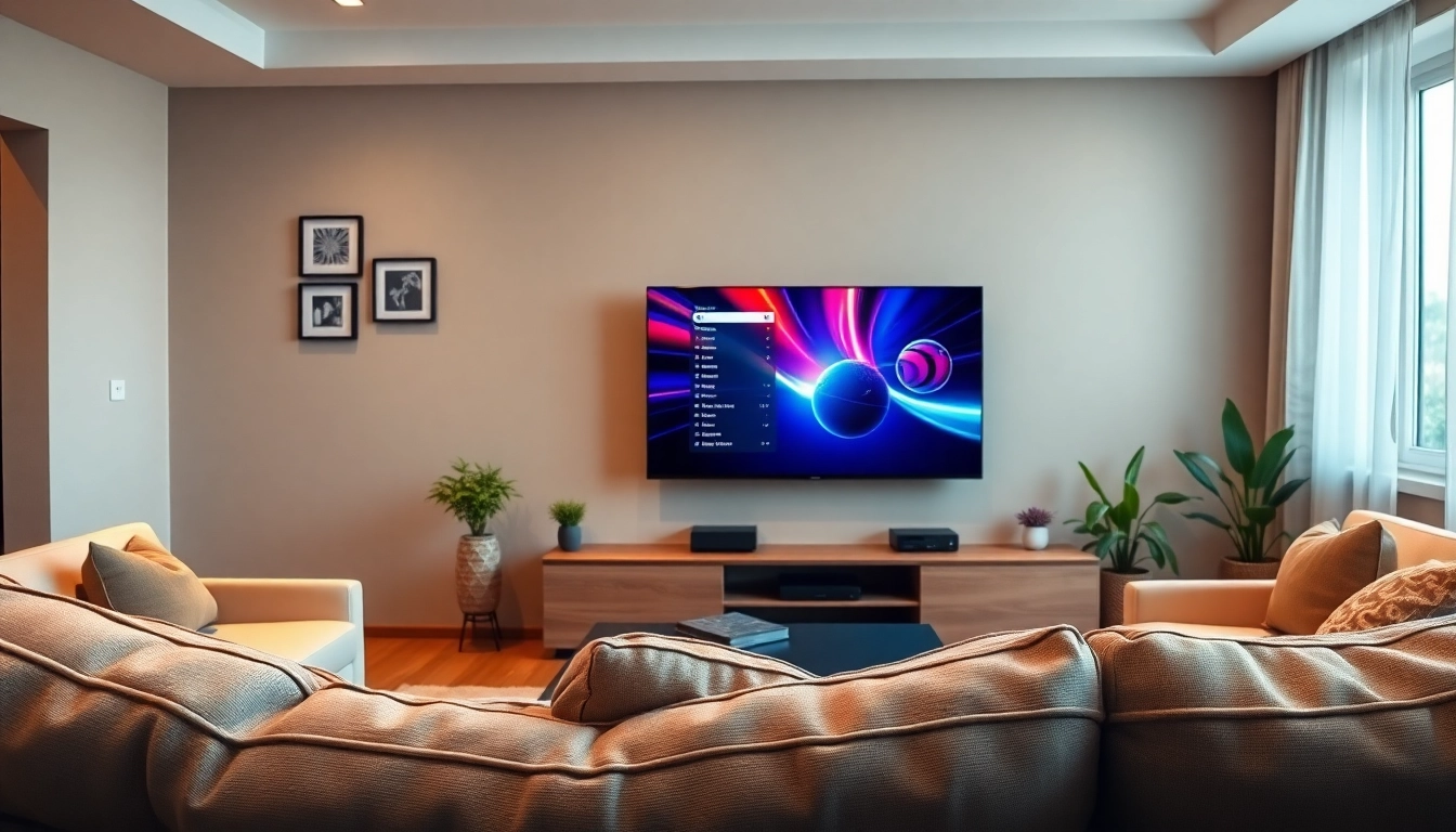 Experience seamless viewing with iron iptv in a modern living room.
