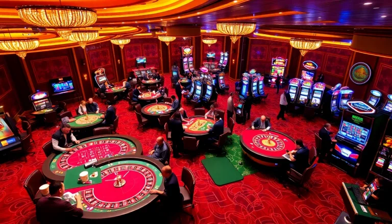 Experience the thrill of gambling at nhà cái usbet with vibrant casino games and excited players.