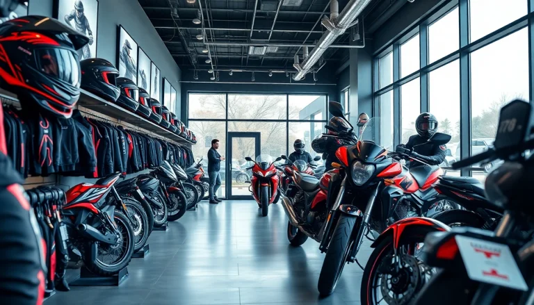 Showroom moto Motopaco passionnant présentant des équipements et accessoires de haute qualité.