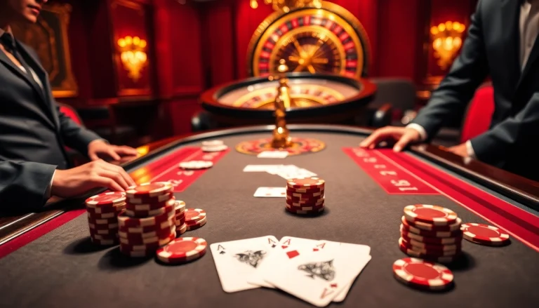 Engaging casino scene showcasing poker excitement with 888b branding elements and vibrant gambling atmosphere.