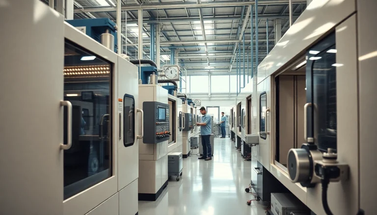 Precision machining Malaysia with advanced CNC machines in an industrial setting.