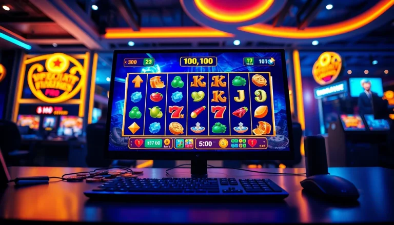 Exciting online gaming setup featuring hoki138 pro slot game interface with vibrant colors and engaging graphics.