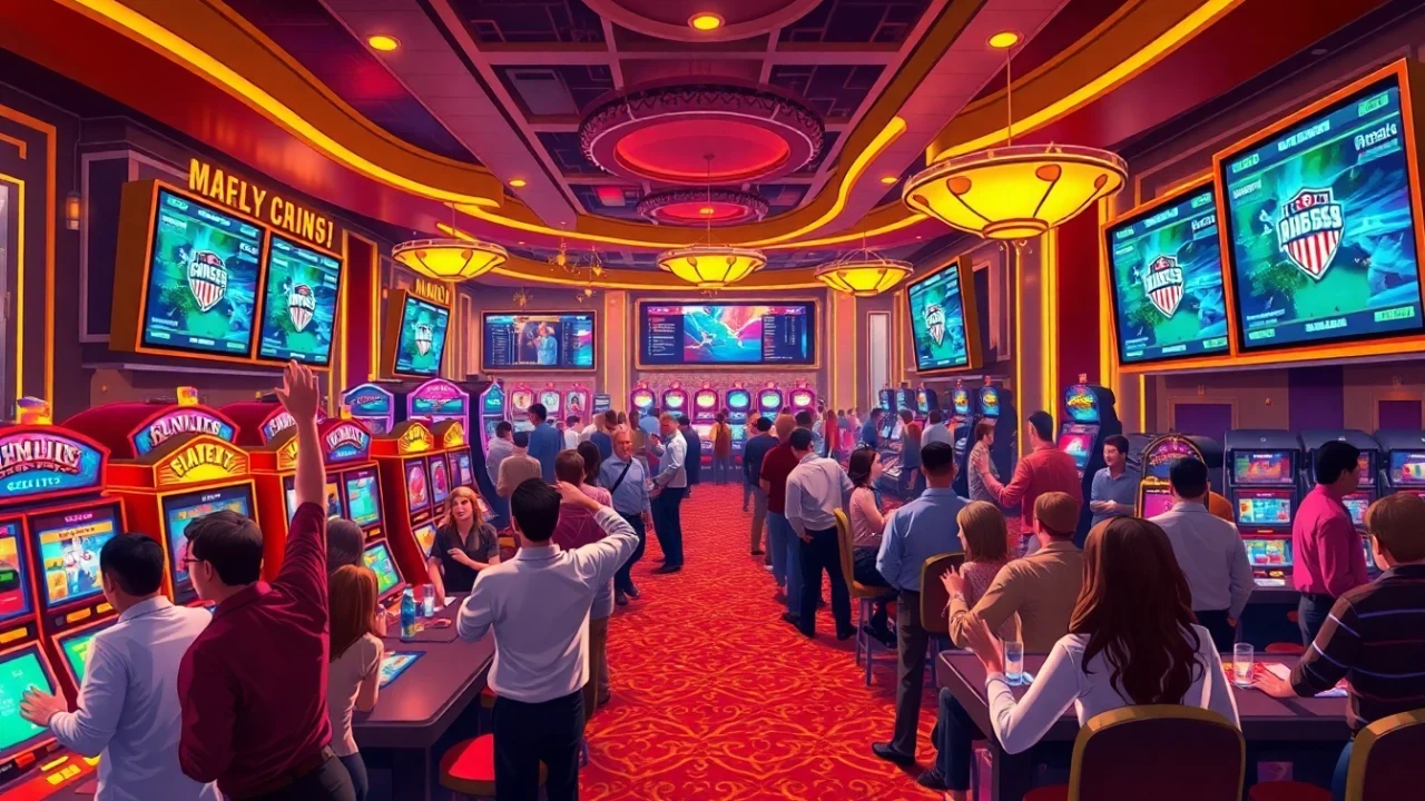 Experience the thrill of moonbarguy in an exciting casino scene filled with vibrant energy.