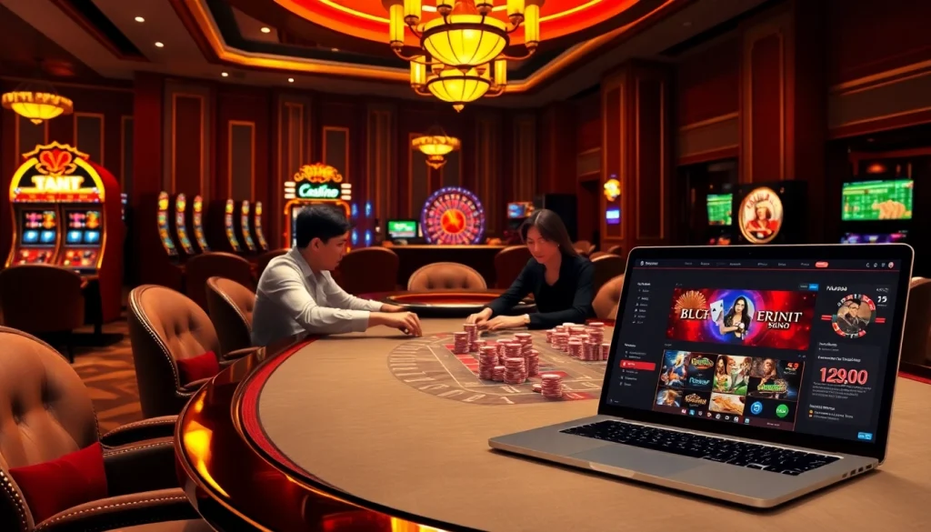 Engage in thrilling gameplay at Trang Chủ BJ88, featuring high-stakes poker and vibrant slot machines.