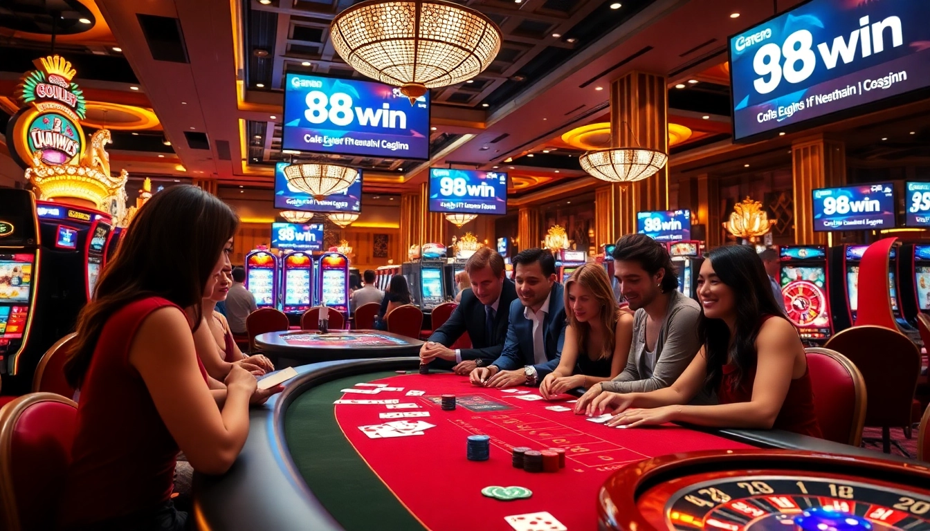 Experience an exhilarating moment at 98win's high-stakes poker table filled with excitement.