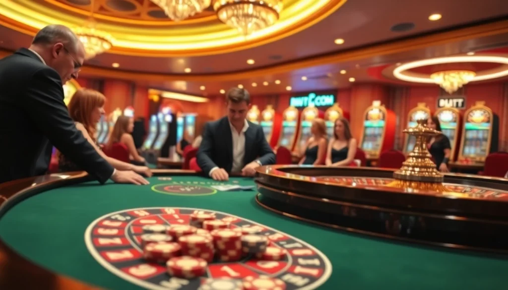 Players strategizing and betting at a luxurious casino table inspired by sumvip com.