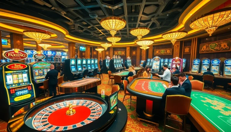 Experience thrilling gambling action at https://1mm888.com/ with vibrant casino tables and slot machines.