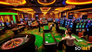 Players enjoying the thrill of high-stakes gambling at https://soibet.vision/, showcasing excitement and luxury.