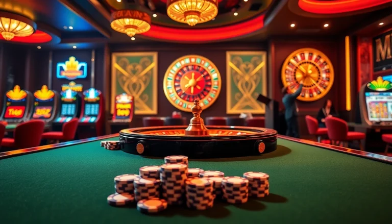 Engaging gambling scene with casino tables and slot machines at https://xx88n.org/, attracting players to enjoy thrilling games.