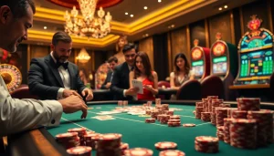 Experience high-stakes poker action at https://mm88.sh/ with vibrant chips and a dazzling casino atmosphere.