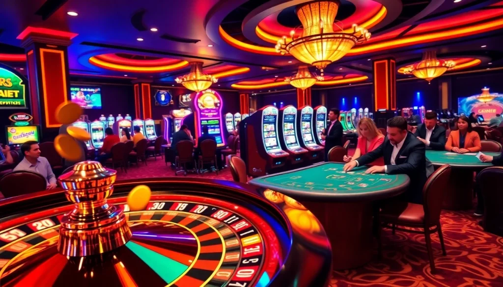 Experience thrilling casino action at https://hit-club.games/ with vibrant roulette and poker tables.