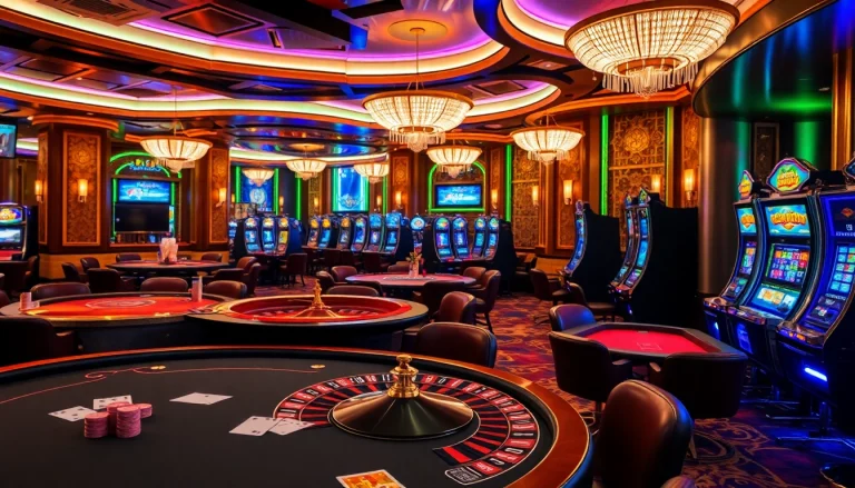 Engaging casino action at b52club with poker tables, roulette, and excitement.