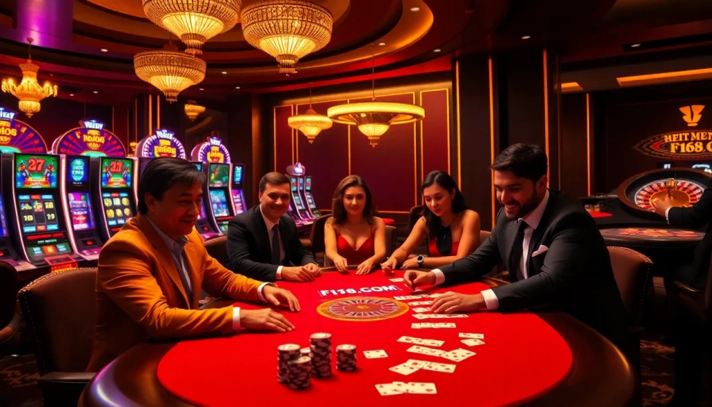 Experience thrilling moments at F168.COM with vibrant casino gaming, cards, and poker chips.
