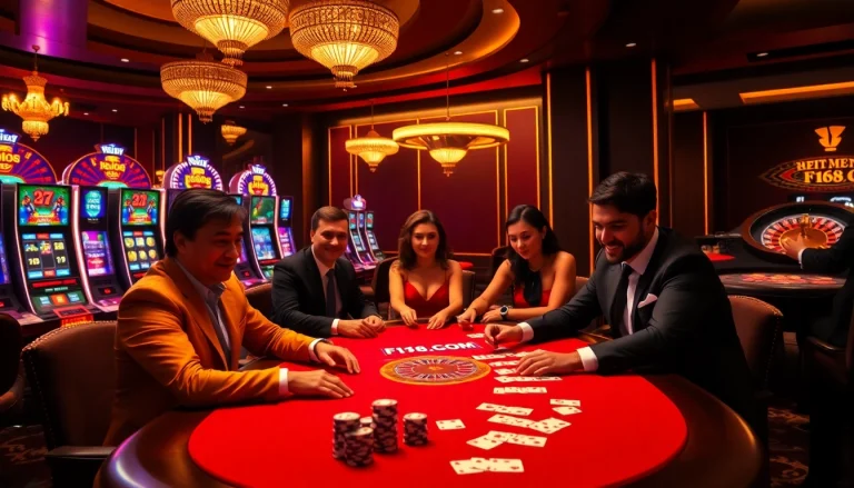 Experience thrilling moments at F168.COM with vibrant casino gaming, cards, and poker chips.