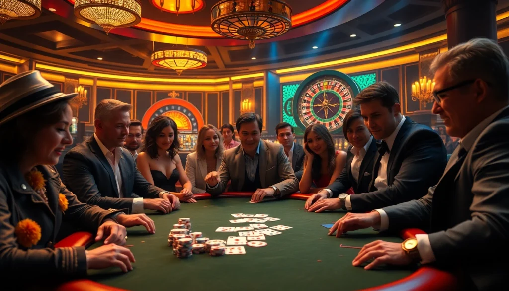 Engage in thrilling gameplay at https://rikvip1.store/ with vibrant casino visuals of poker and roulette.