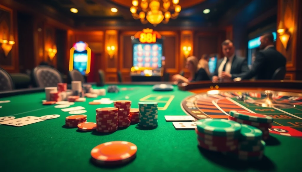 Experience the thrill of 88i casino gameplay with vibrant poker chips and engaging roulette action.
