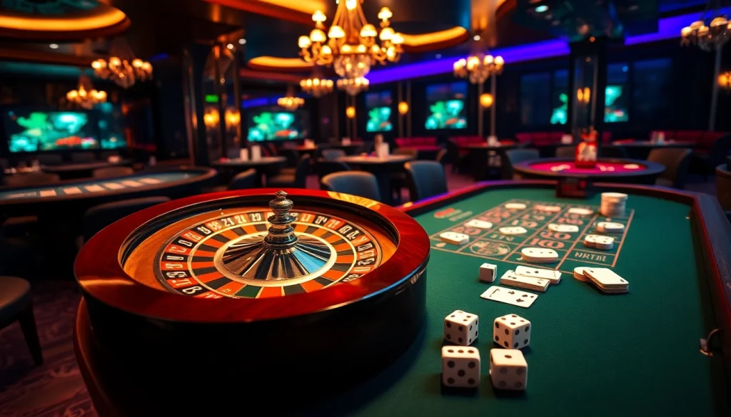 Experience the thrill of casino gaming at https://go8.cash/ with vibrant roulette and poker visuals.