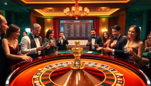 Experience the thrill of gambling at https://bl555.design/ with an engaging scene of a luxury casino roulette table.