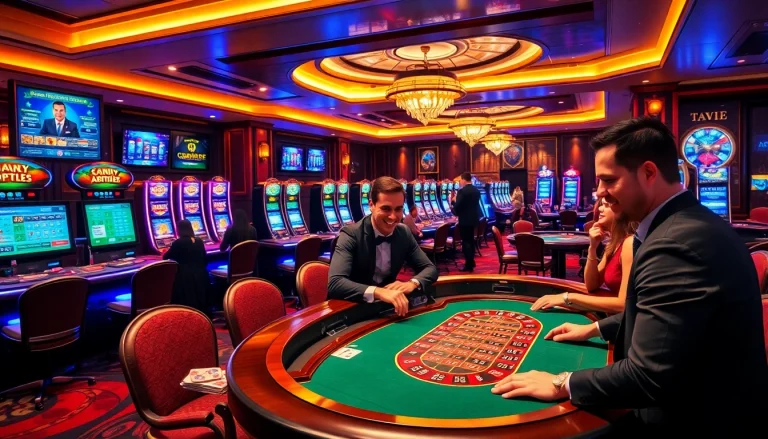 Experience the thrill of gaming with 88i đăng nhập, playing in a luxurious casino ambiance featuring engaging games.