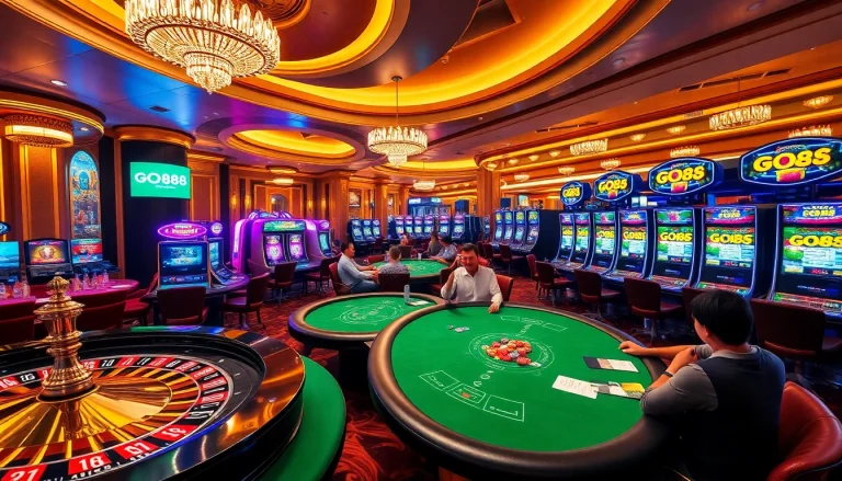 Experience the excitement of GO88 with players enjoying thrilling casino games.