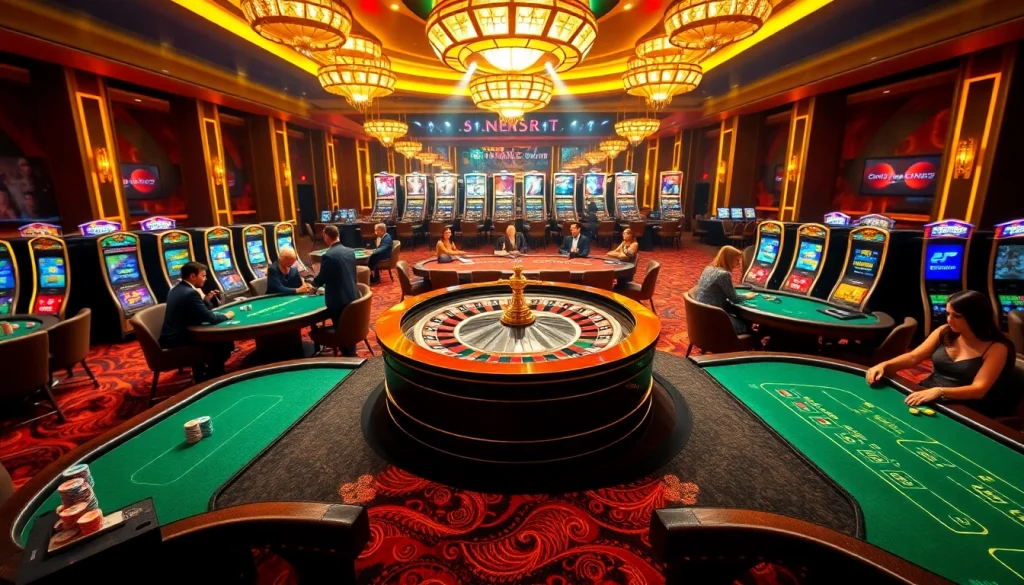 Exciting roulette action at a luxurious casino scene showcasing the hm88 network.
