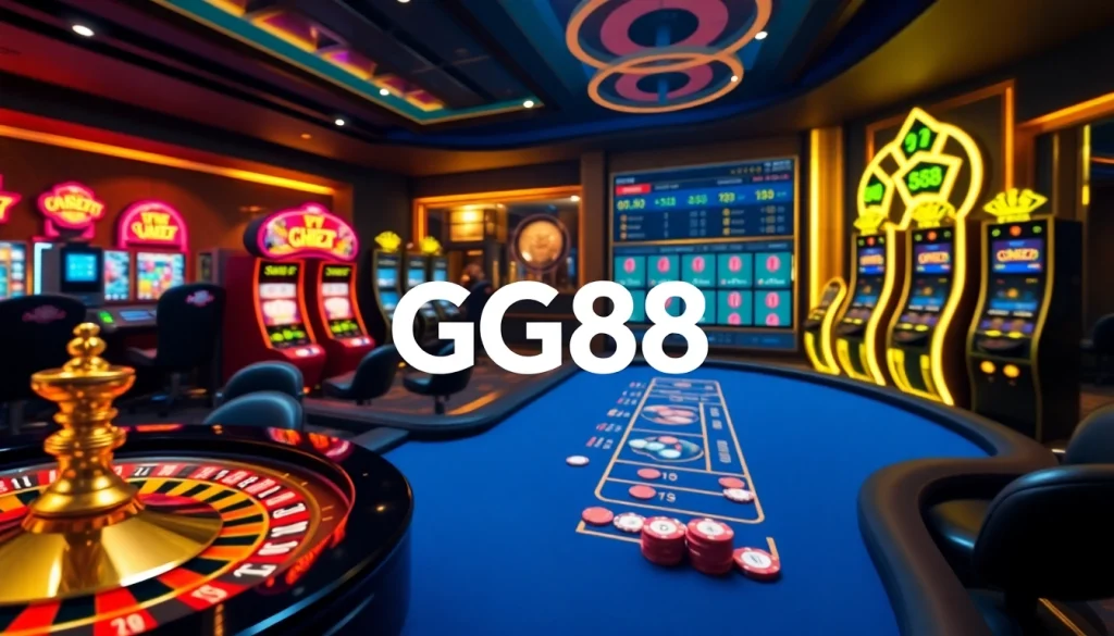 Experience thrilling gameplay at GG88 with vibrant casino tables and dynamic online betting.