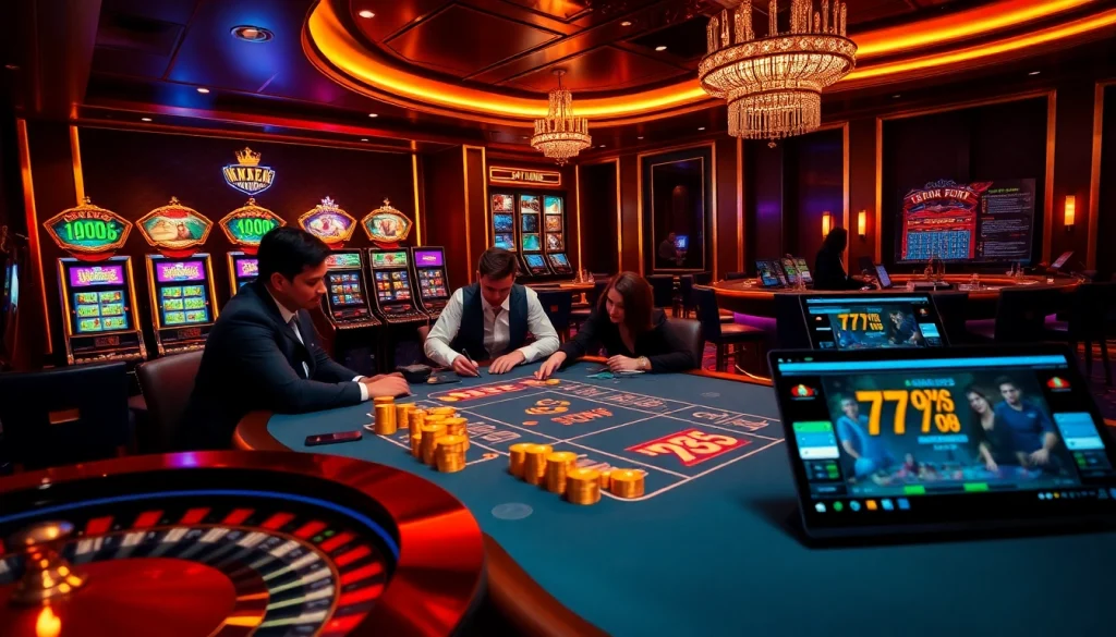 Experience the thrill of winning strategies at 79King's luxurious casino setting.