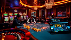 Experience the thrill of winning strategies at 79King's luxurious casino setting.