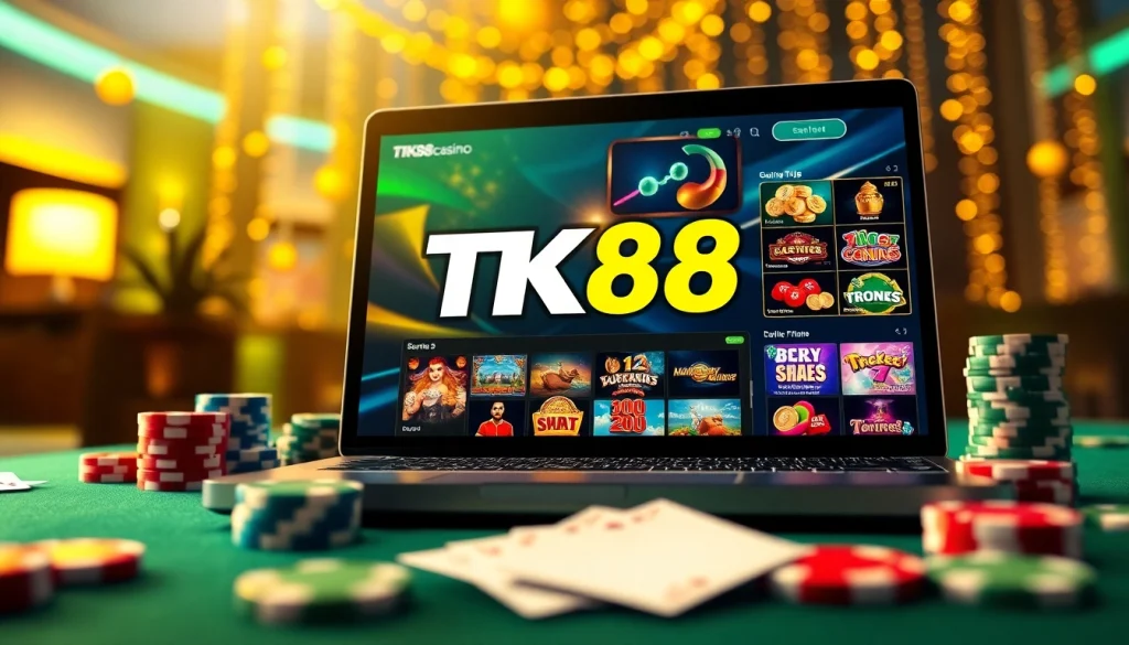 Engaging online casino experience at tk88win.live showcasing vibrant games and inviting atmosphere.