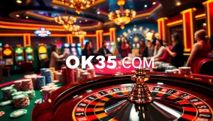 Players enjoying a thrilling game of roulette at OK365 COM casino, showcasing excitement and strategy.