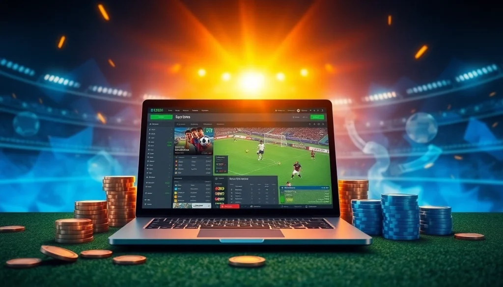 Experience the excitement of nhà cái thể thao BL555 with a vibrant online betting scene showcasing luxury and thrill.
